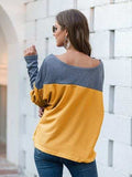 Boat Neck Long Sleeve Sweatshirt - Trendsi - Flyclothing LLC