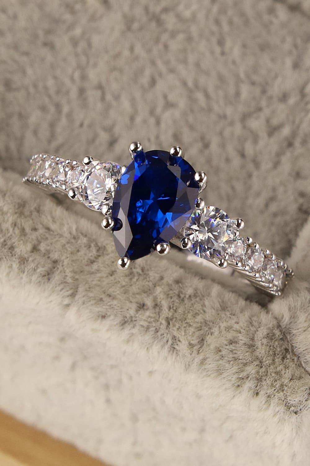 Spinel Pear Shape Ring - Trendsi - Flyclothing LLC