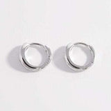 925 Sterling Silver Inlaid Zircon Huggie Earrings - Trendsi - Flyclothing LLC