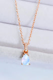 Moonstone Teardrop Pendant Necklace - Trendsi