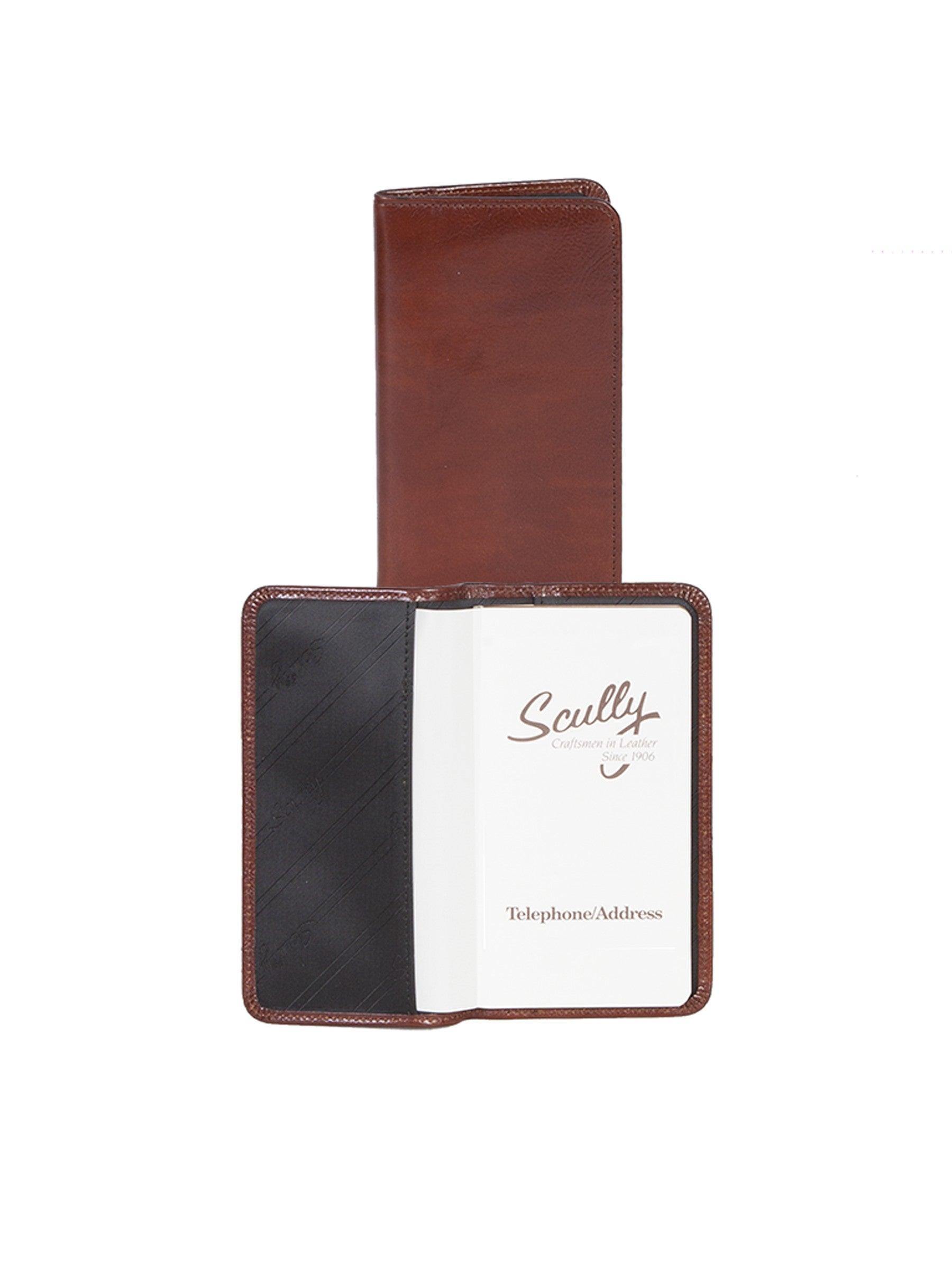 Scully Leather pocket tel/address book - Scully Leather