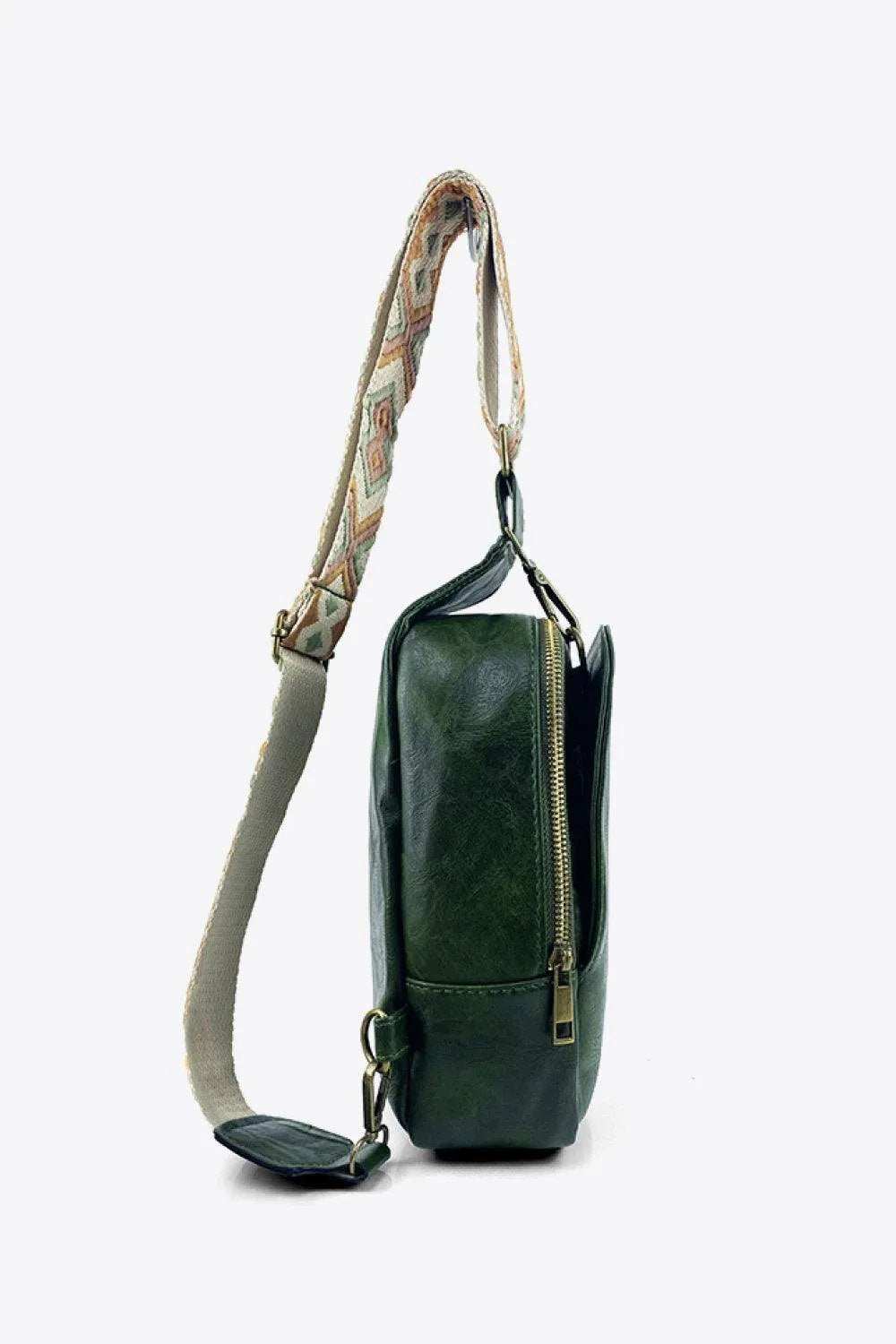 Adjustable Strap PU Leather Sling Bag - Trendsi - Flyclothing LLC