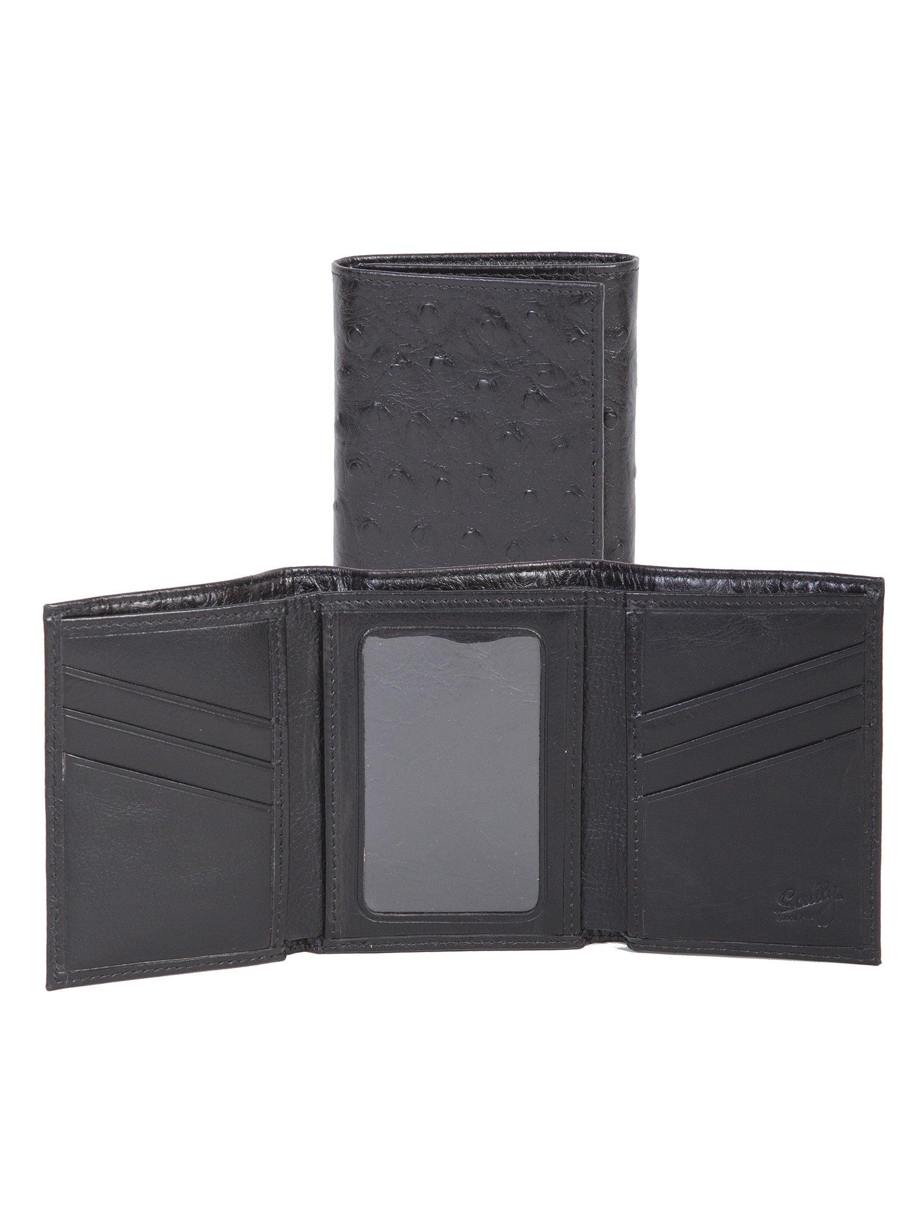 Scully Leather tri-fold wallet w/id window - Flyclothing LLC