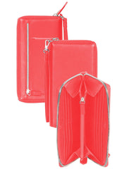 Scully Ladies leather zip around slim clutch with wrist strap - Flyclothing LLC