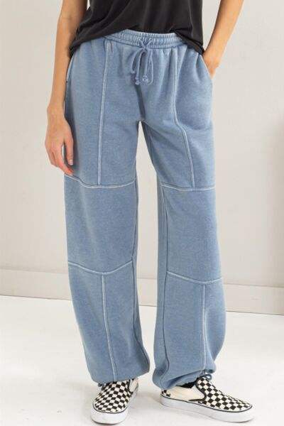 HYFVE Stitched Design Drawstring Sweatpants - Trendsi - Flyclothing LLC