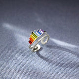 Zircon 925 Sterling Silver Double-Layered Ring - Flyclothing LLC