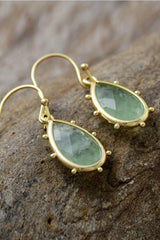 Natural Stone Teardrop Earrings - Trendsi