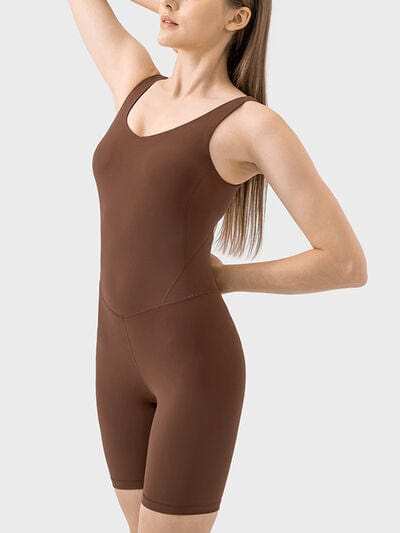 Wide Strap Active Romper - Trendsi - Flyclothing LLC