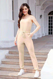 Drawstring Round Neck Sleeveless Jumpsuit - Trendsi - Flyclothing LLC