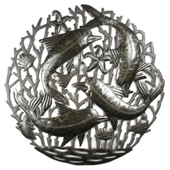 Pod of Dolphins Metal Wall Art - Croix des Bouquets - Croix des Bouquets