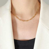 Titanium Steel Chain Link Necklace - Trendsi - Flyclothing LLC