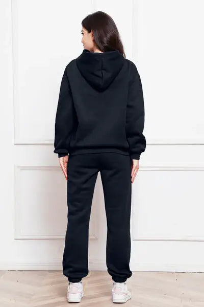 Drop Shoulder Long Sleeve Hoodie and Pants Set - Trendsi - Flyclothing LLC