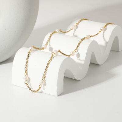 Freshwater Pearl 18K Gold-Plated Necklace - Trendsi - Flyclothing LLC