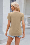 V-Neck Short Sleeve T-Shirt - Trendsi - Flyclothing LLC
