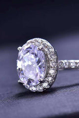 2 Carat Moissanite 18k Platinum-Plated Ring - Trendsi - Flyclothing LLC