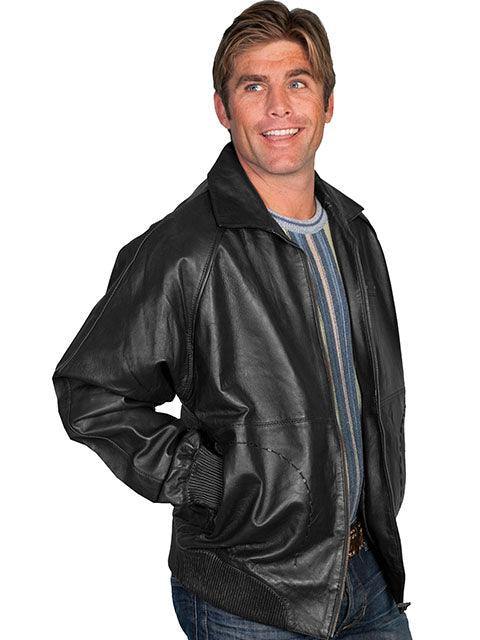 Scully Leather Black Lamb Mens Jacket - Scully Leather