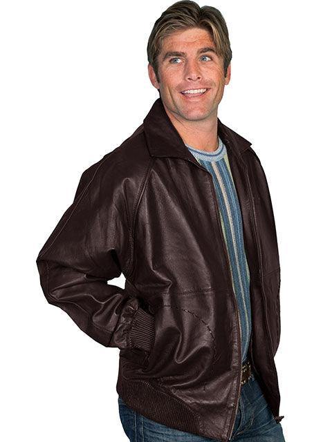 Scully BROWN LAMB MENS JACKET - Scully Leather