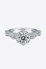 1 Carat Moissanite 925 Sterling Silver Ring - Trendsi - Flyclothing LLC