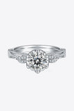 1 Carat Moissanite 925 Sterling Silver Ring - Trendsi