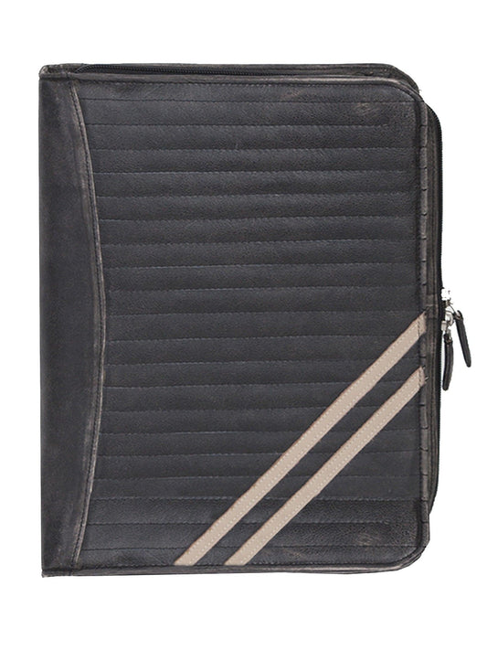 Scully Sanded calf 3 ring zip binder - Scully Leather