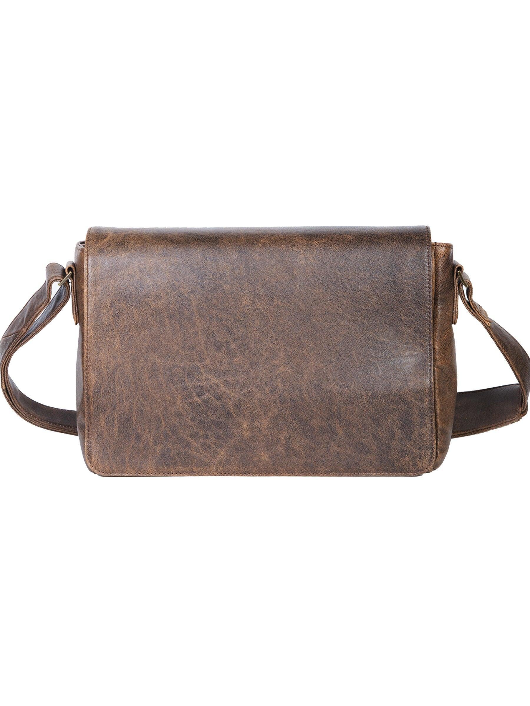 Scully Lambskin messenger brief - Scully Leather