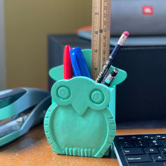 Mr. Owl Eyeglass Stand Pen Holder Combo - Asha Handicrafts