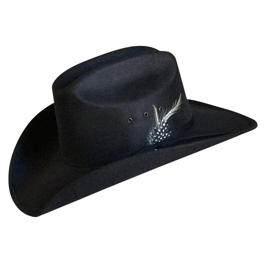 Black Ultra-Felt Western Cowboy Hat - Flyclothing LLC