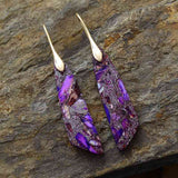 Gold-Plated Copper Dangle Earrings - Trendsi - Flyclothing LLC