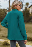 Half Button Dropped Shoulder Blouse - Trendsi - Flyclothing LLC