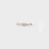 925 Sterling Silver Double-Layered Knot Ring - Trendsi