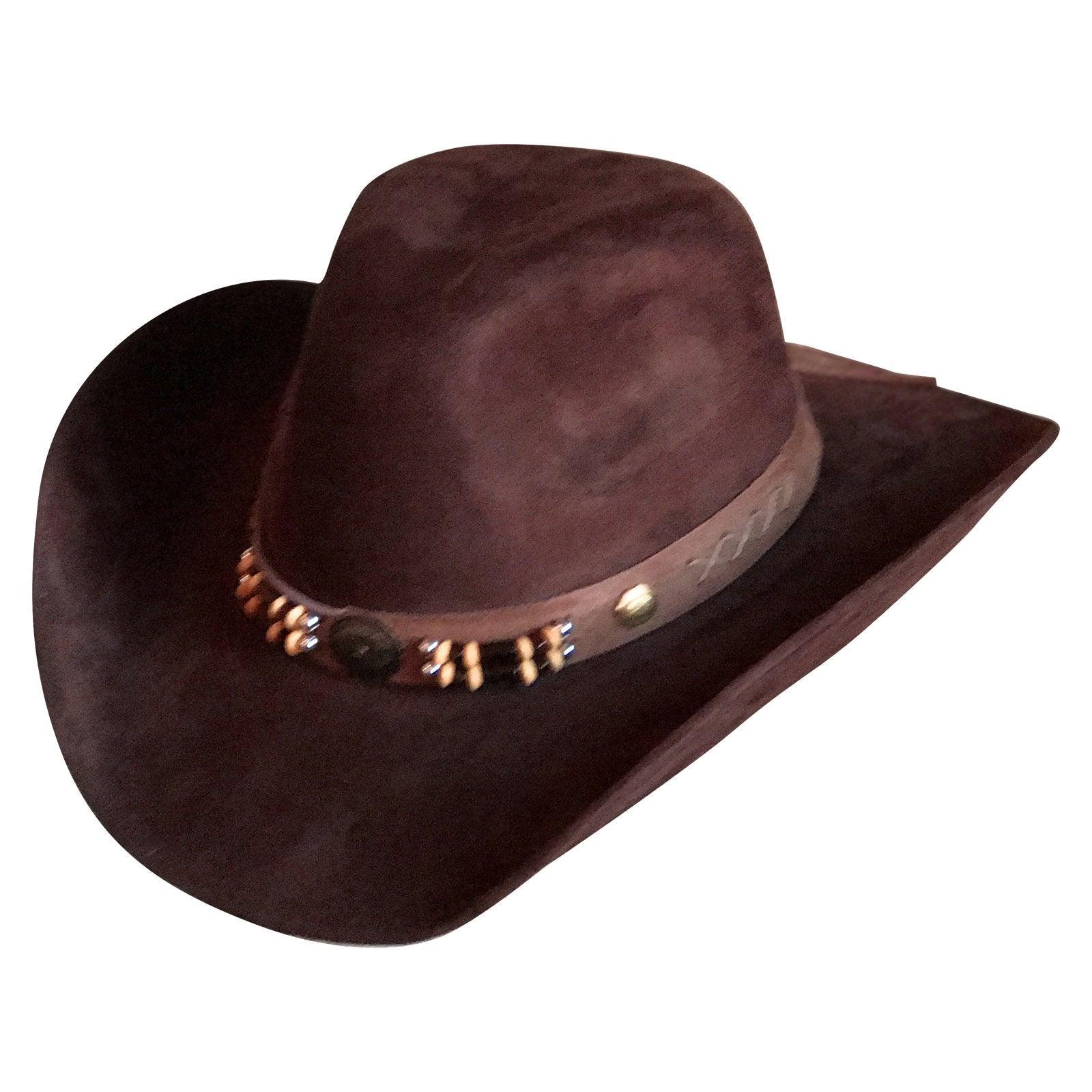 Suede Canyon Western Cowboy Hat in Light Brown - Flyclothing LLC