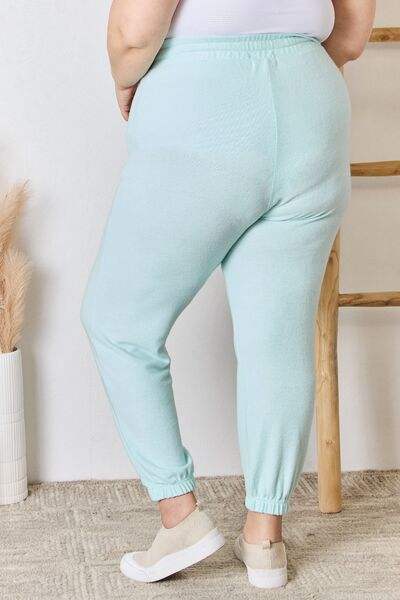 RISEN Full Size Drawstring Ultra Soft Knit Jogger - Trendsi - Flyclothing LLC