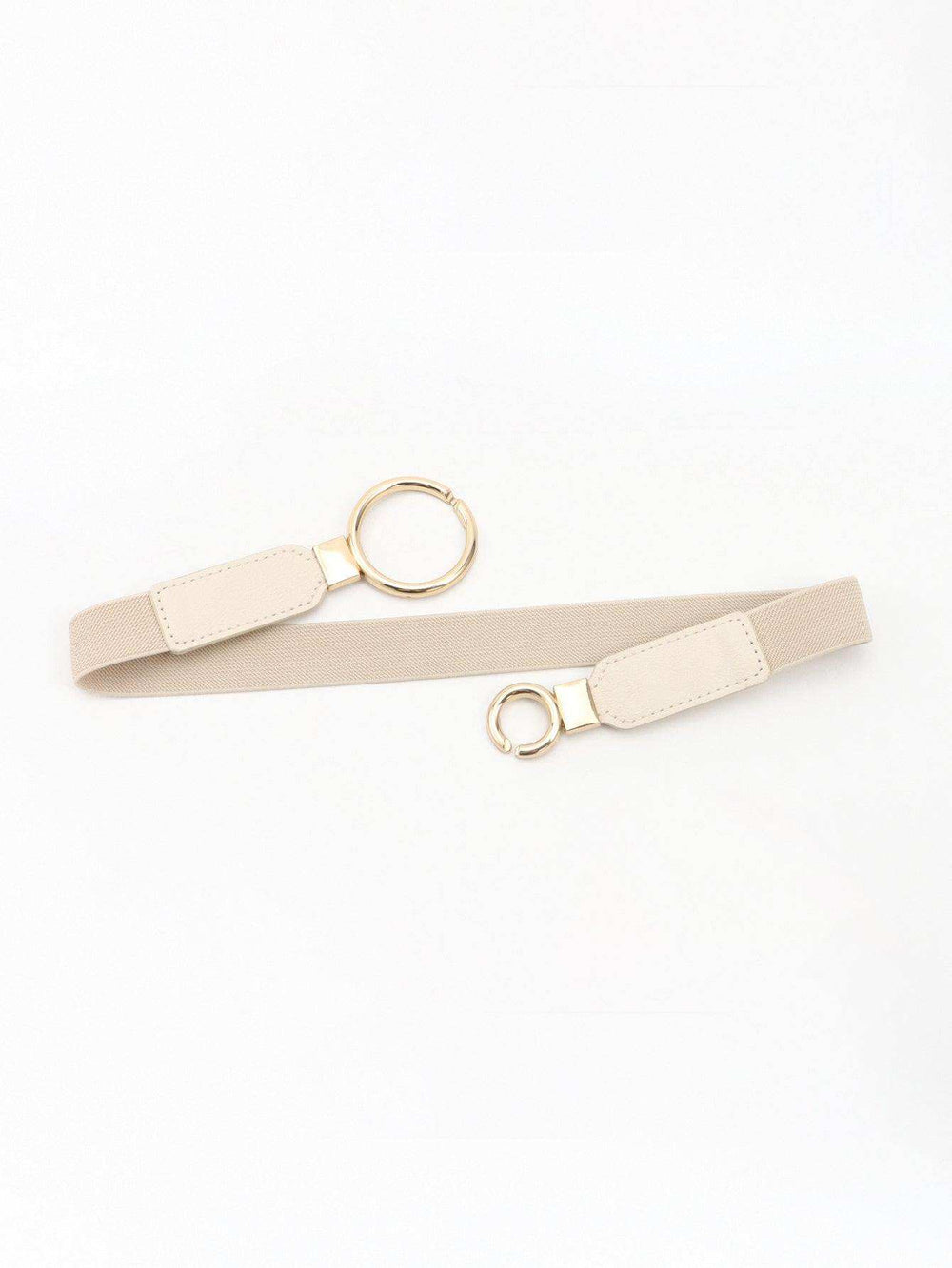 Double Ring Buckle Elastic PU Belt - Trendsi - Flyclothing LLC
