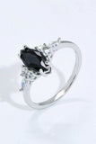 925 Sterling Silver Black Agate Ring - Trendsi - Flyclothing LLC