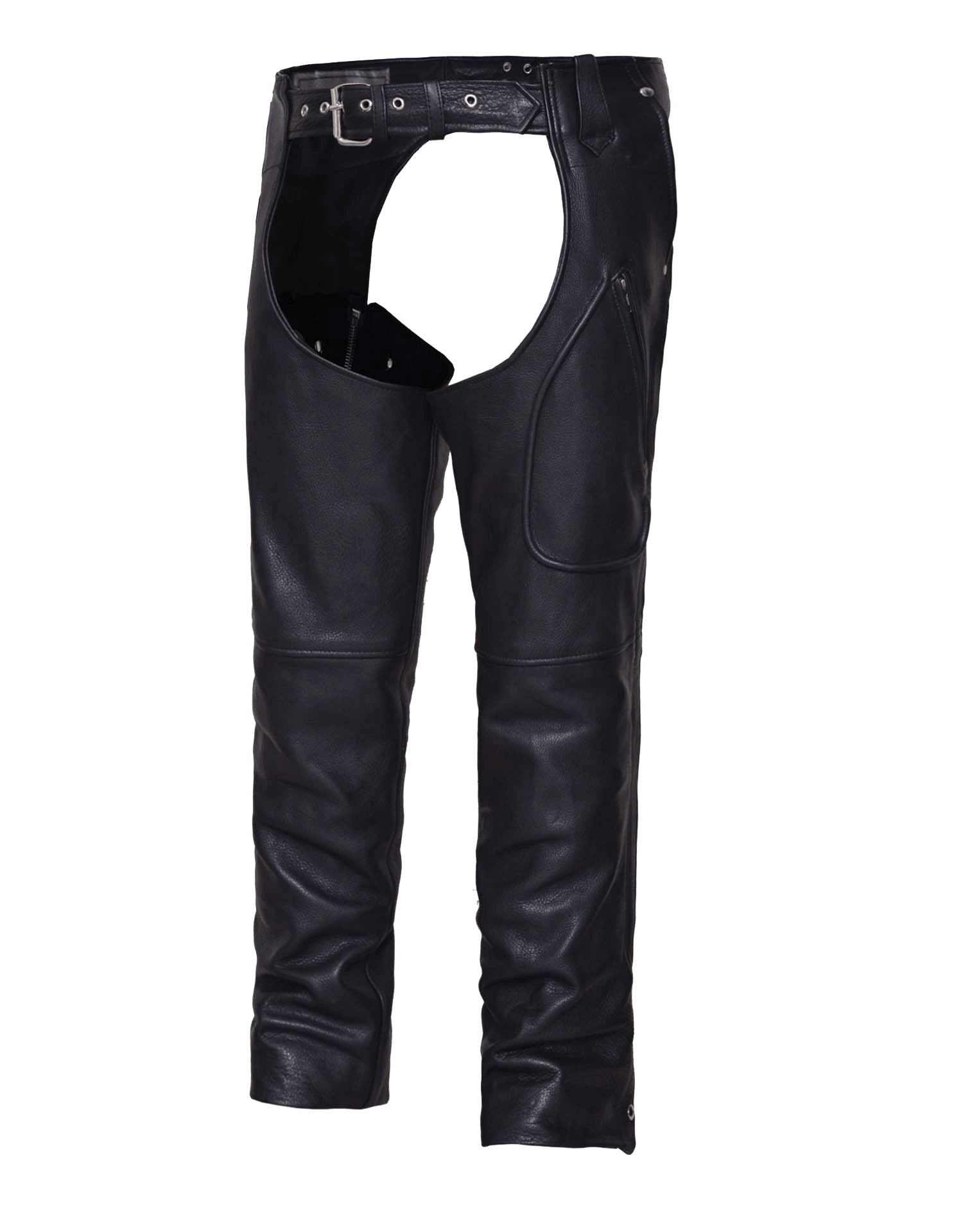 Unik International Mens 3 Pocket Leather Chaps