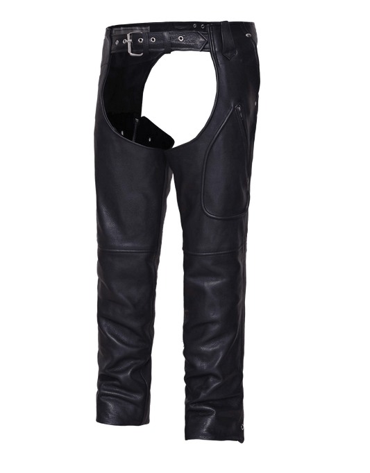 Unik International Mens 3 Pocket Leather Chaps