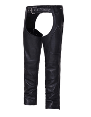 Unik International Mens 3 Pocket Leather Chaps