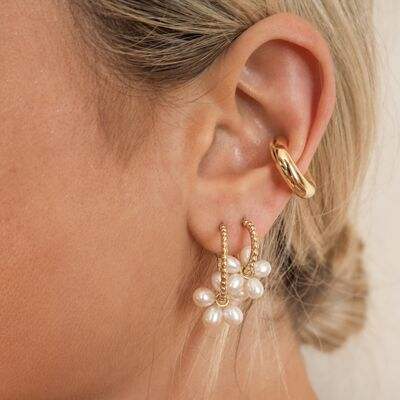 Stainless Steel Letter C Shape Clip On Earrings - Trendsi - Flyclothing LLC