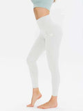 Wide Waistband Sports Leggings - Trendsi - Flyclothing LLC