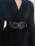 PU Elastic Wide Belt - Trendsi - Flyclothing LLC