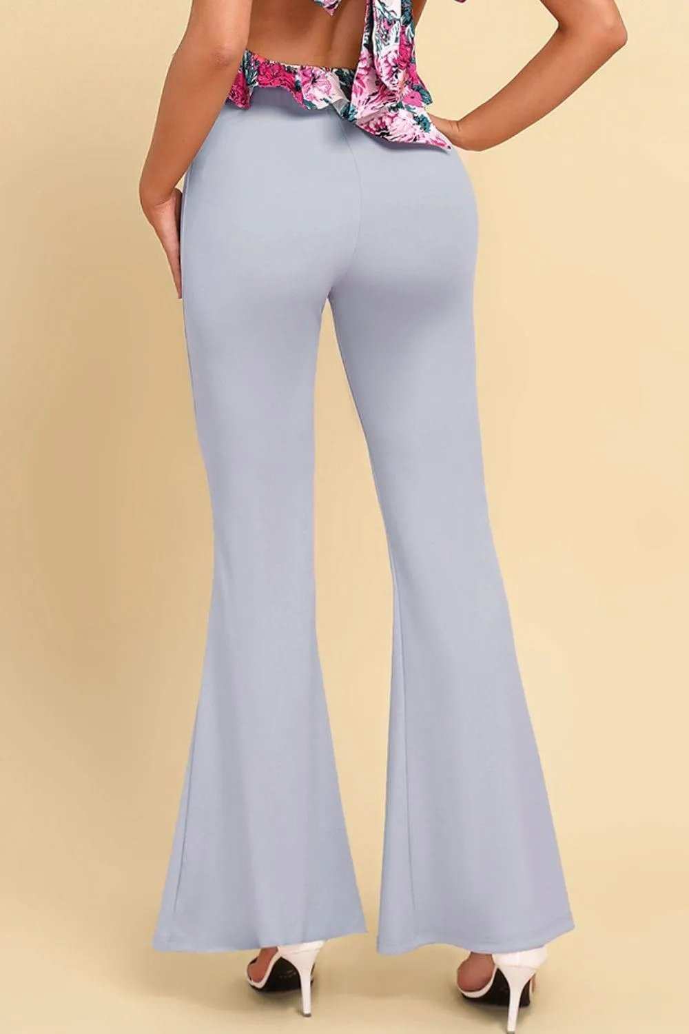 Pull On Flared Pants - Trendsi - Flyclothing LLC