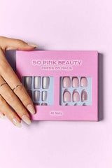 SO PINK BEAUTY Press On Nails 2 Packs - Trendsi - Flyclothing LLC