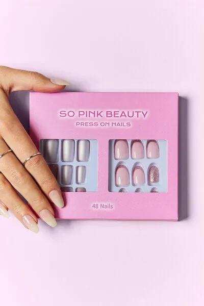 SO PINK BEAUTY Press On Nails 2 Packs - Trendsi - Flyclothing LLC