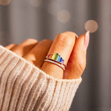 Zircon 925 Sterling Silver Double-Layered Ring - Flyclothing LLC
