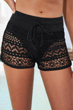 Full Size Drawstring Waist Swim Shorts - Trendsi