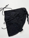 Glitter Halter Neck Backless Three-Piece Swim Set - Trendsi