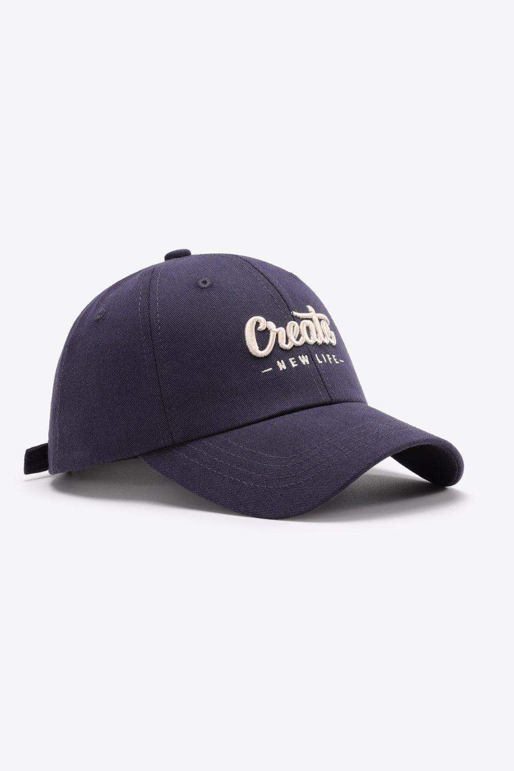 CREATE NEW LIFE Adjustable Cotton Baseball Cap - Trendsi - Flyclothing LLC
