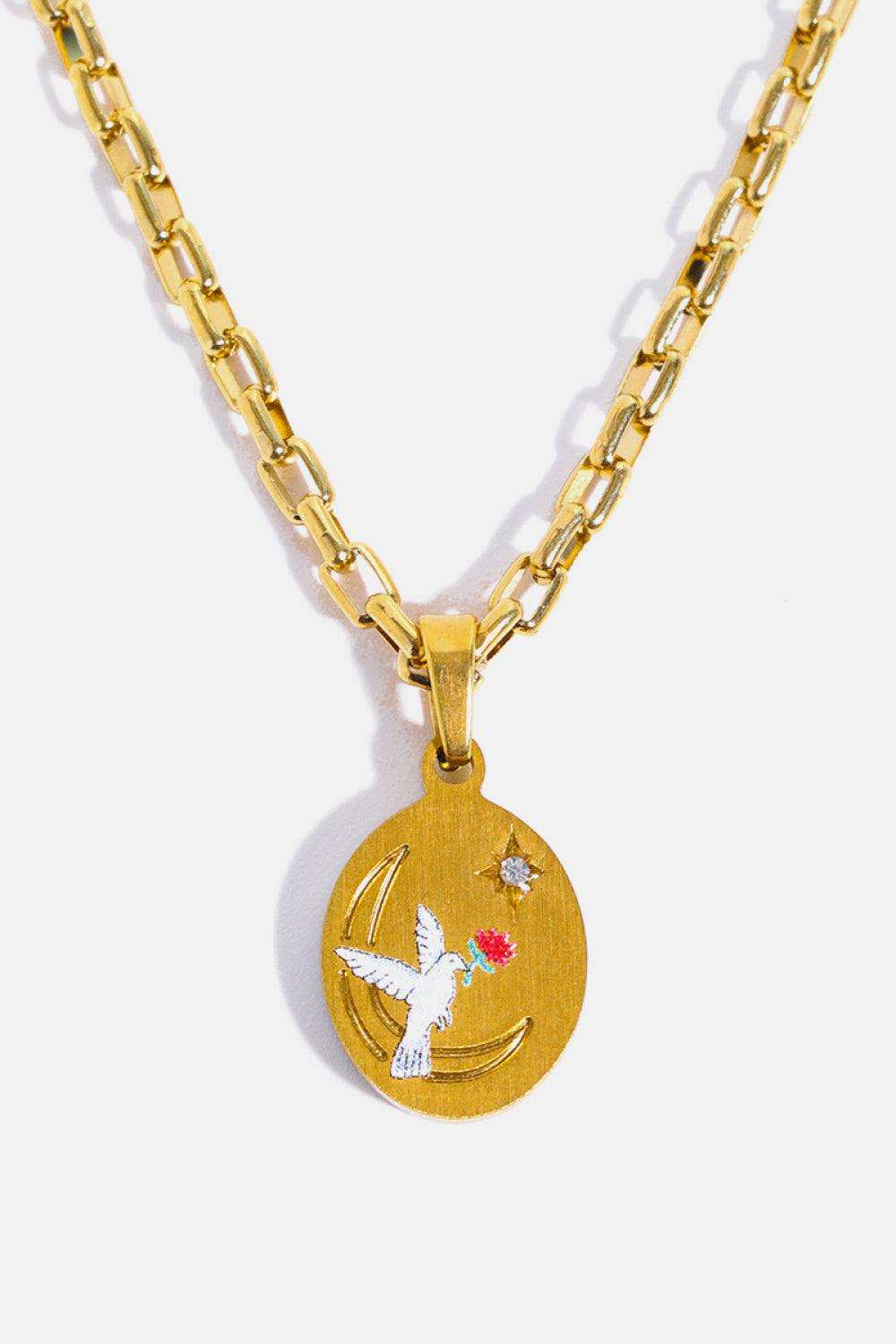 Stainless Steel 18K Gold-Plated Necklace - Trendsi - Flyclothing LLC