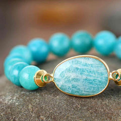 Natural Stone Beaded Bracelet - Trendsi
