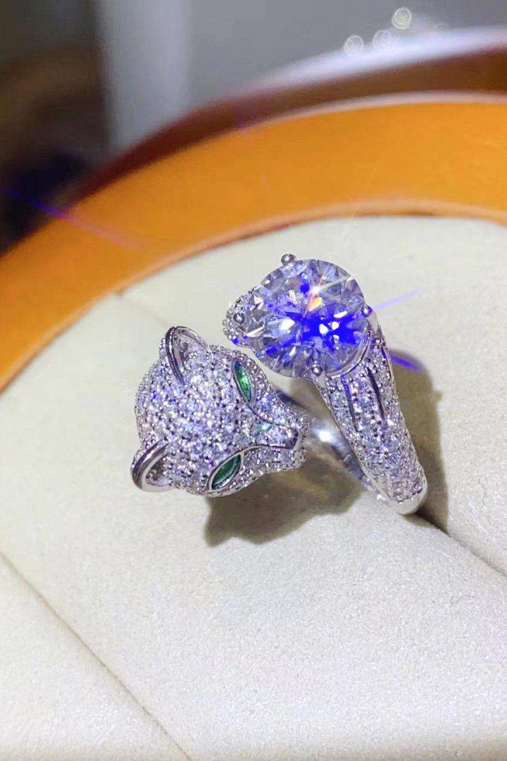2 Carat Moissanite Adjustable Animal Ring - Trendsi - Flyclothing LLC